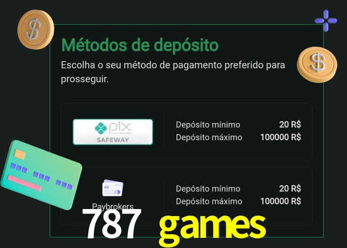 O cassino 787 games oferece uma grande variedade de métodos de pagamento
